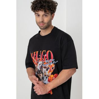 Tricou din bumbac cu imprimeu logo