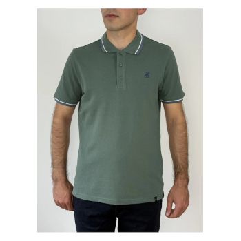 U.S. Grand POLO Tricou polo barbati cu logo si detalii contrastante - Regular fit