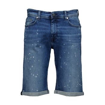 Bermude de denim cu aspect deteriorat