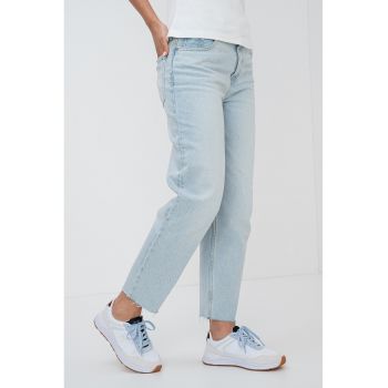 Blugi crop mom-fit
