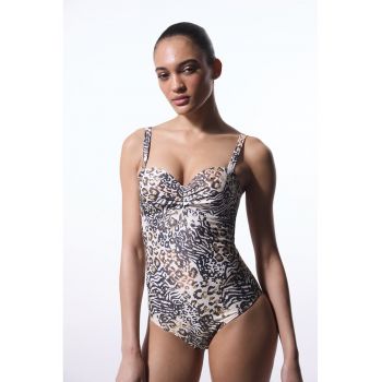 Costum de baie intreg cu model animal print