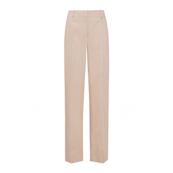 Pantaloni cu croiala dreapta - Bej deschis