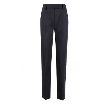 Pantaloni cu talie inalta - Negru