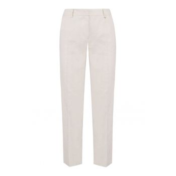 Pantaloni formali conici din amestec de in