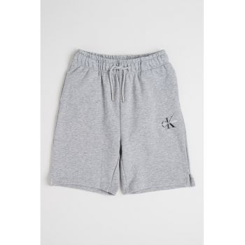 Pantaloni scurti de bumbac cu imprimeu logo discret