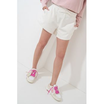 Pantaloni scurti de bumbac cu talie inalta Norlina