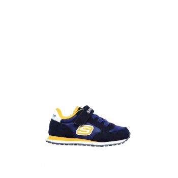 Pantofi sport cu velcro si garnituri din piele intoarsa Retro