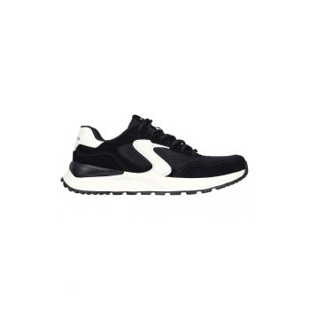 Pantofi sport de piele intoarsa cu insertii de plasa
