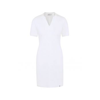 Rochie din amestec de bumbac cu guler ascutit