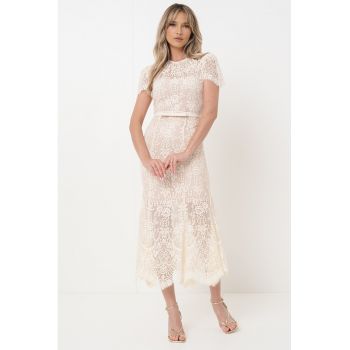 Rochie midi de dantela
