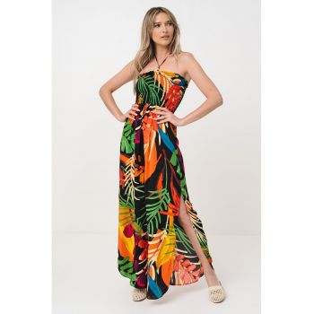 Salopeta cu imprimeu tropical - pentru plaja