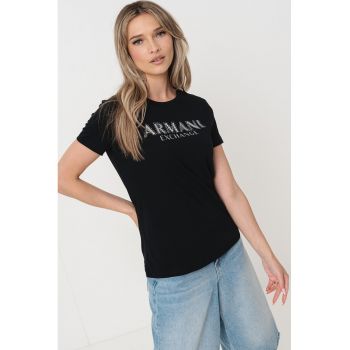 Tricou de bumbac cu imprimeu logo