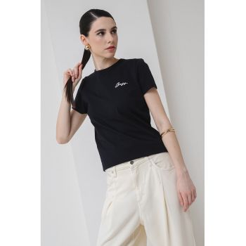 Tricou de bumbac cu logo discret