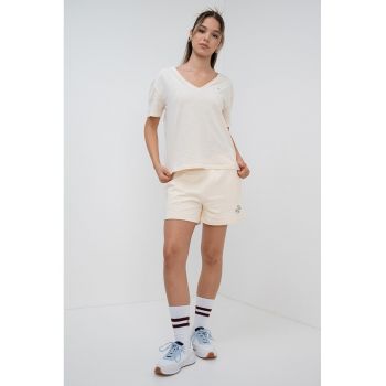 Tricou de bumbac organic cu decolteu in V