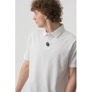 Tricou polo cu detalii cu monograma