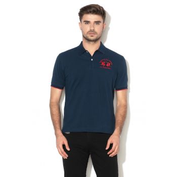 Tricou polo din material pique cu broderie logo