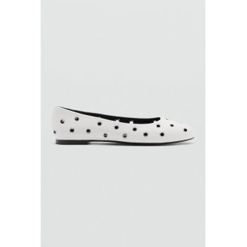Balerini de piele ecologica cu design perforat