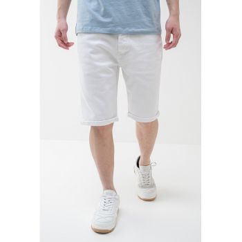 Bermude din denim cu talie medie