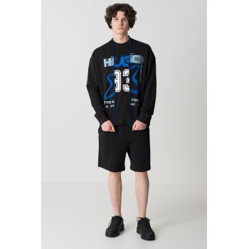 Bluza de trening cu decolteu la baza gatului si model