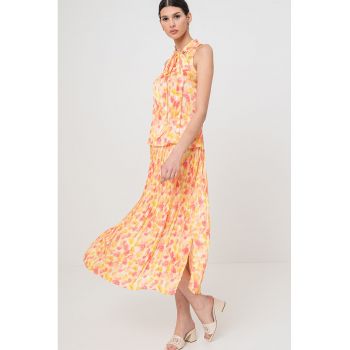 Fusta midi cu imprimeu floral
