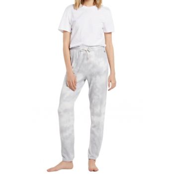 Pantaloni dama  talie inalta - elastici - gri -