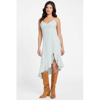 Rochie asimetrica din amestec de lyocell