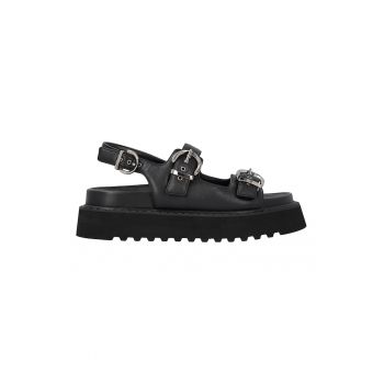 Sandale flatfom de piele