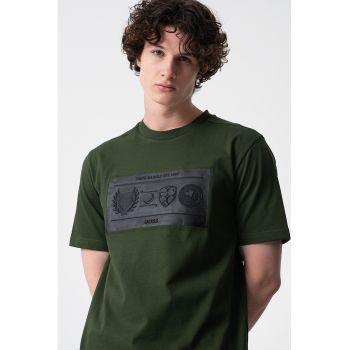 Tricou cu decolteu la baza gatului si maneci cazute
