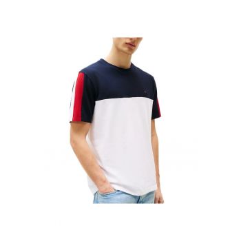 Tricou  pentru Barbati - global stripe colourblock tee - MW0MW39170-YBR - Alb