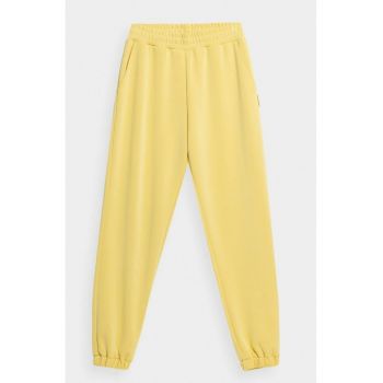 Pantaloni dama - 4F - BumbacPoliester - Galben -