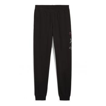 Pantaloni de trening din amestec de bumbac cu croiala conica