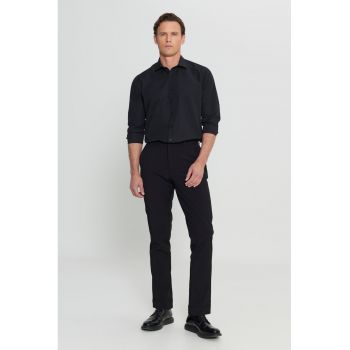 Pantaloni regular-fit cu talie medie