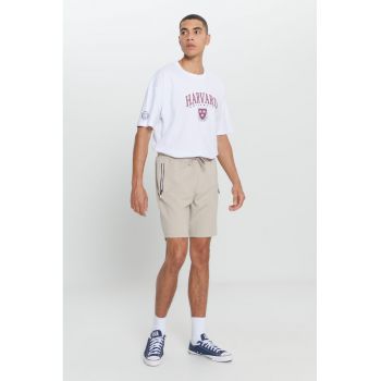 Pantaloni scurti cu buzunare cu fermoar