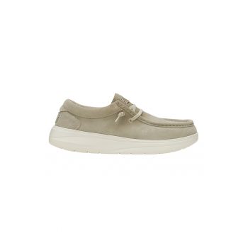 Pantofi loafer din piele intoarsa cu model uni