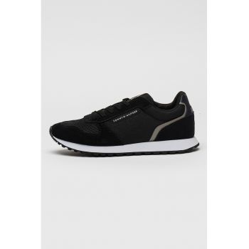 Pantofi sport cu insertii din piele intoarsa