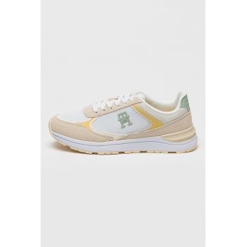 Pantofi sport cu insertii din piele intoarsa