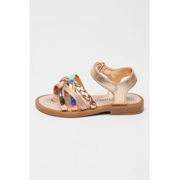 Sandale de piele cu velcro