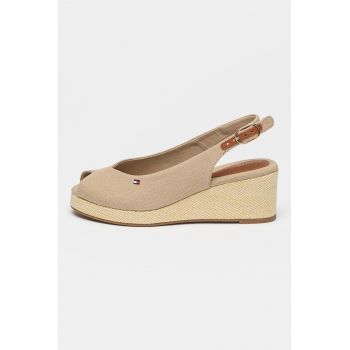 Sandale slingback cu talpa wedge