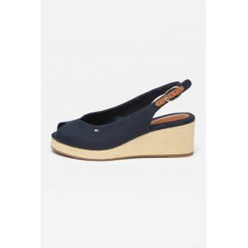 Sandale slingback cu talpa wedge