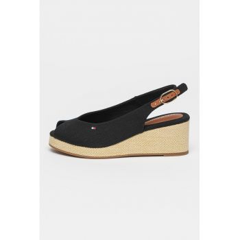Sandale slingback cu talpa wedge