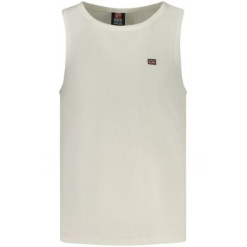 Tricou fara maneci barbati - cu mini logo brodat - Regular fit