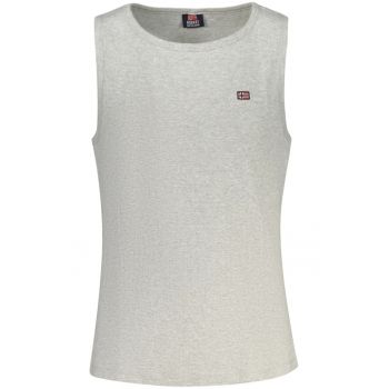 Tricou fara maneci barbati - cu mini logo brodat - Regular fit
