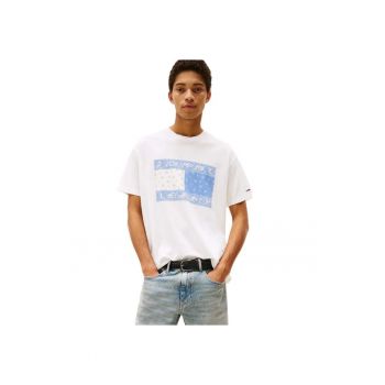 Tricou  pentru Barbati - tjm rlx paisley flag teeext - DM0DM20810-YBL - Alb