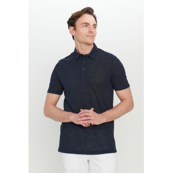 Tricou polo cu fenta cu nasturi