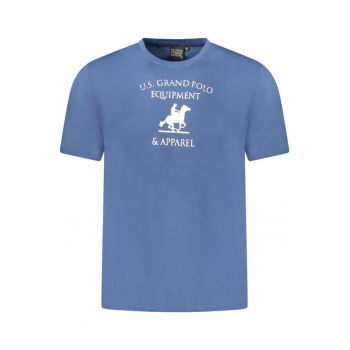 U.S. Grand POLO Tricou barbati cu imprimeu din bumbac - regular fit - albastru -