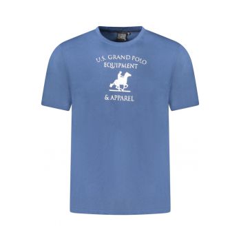 U.S. Grand POLO Tricou barbati cu imprimeu din bumbac - regular fit - albastru -