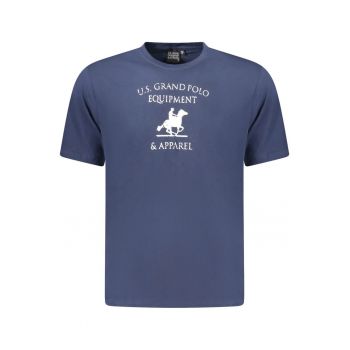 U.S. Grand POLO Tricou barbati cu imprimeu din bumbac - regular fit - bleumarin -
