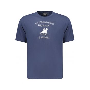 U.S. Grand POLO Tricou barbati cu imprimeu din bumbac - regular fit - bleumarin -