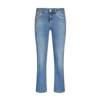 Blugi bootcut cu strasuri