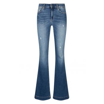 Blugi de denim cu croiala ampla
